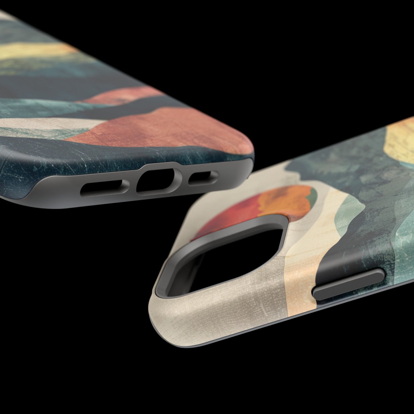 Retro iPhone Case Mountain Sunset MagSafe Phone Case