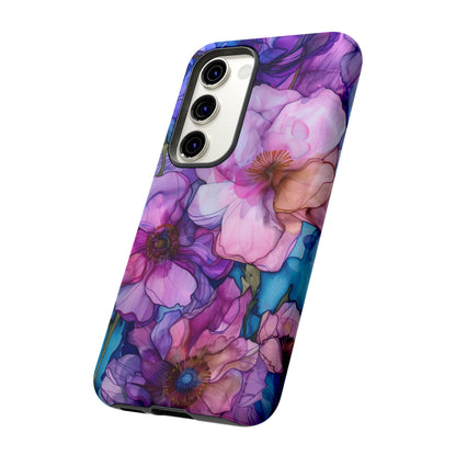 Purple Flower Stained Glass Phone Case