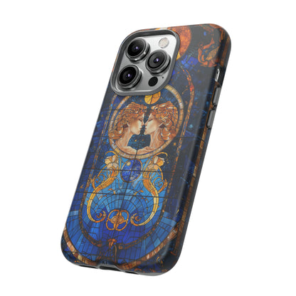 Gemini Astrology Stained Glass Phone Case