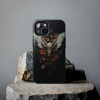 Deadhead Moth Gothic Dark Academia iPhone Case | Spooky Skull Mysterious Elegance