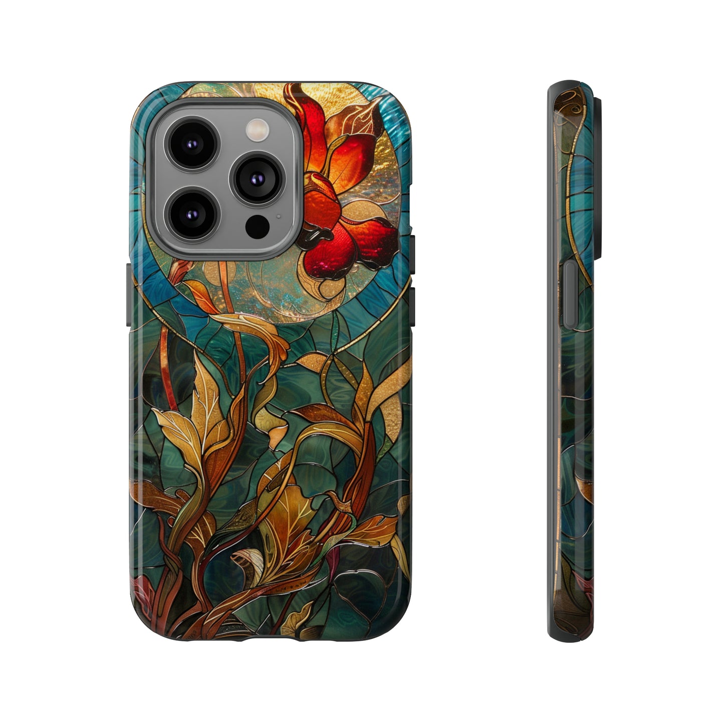 Art Nouveau Floral Full Moon Phone Case