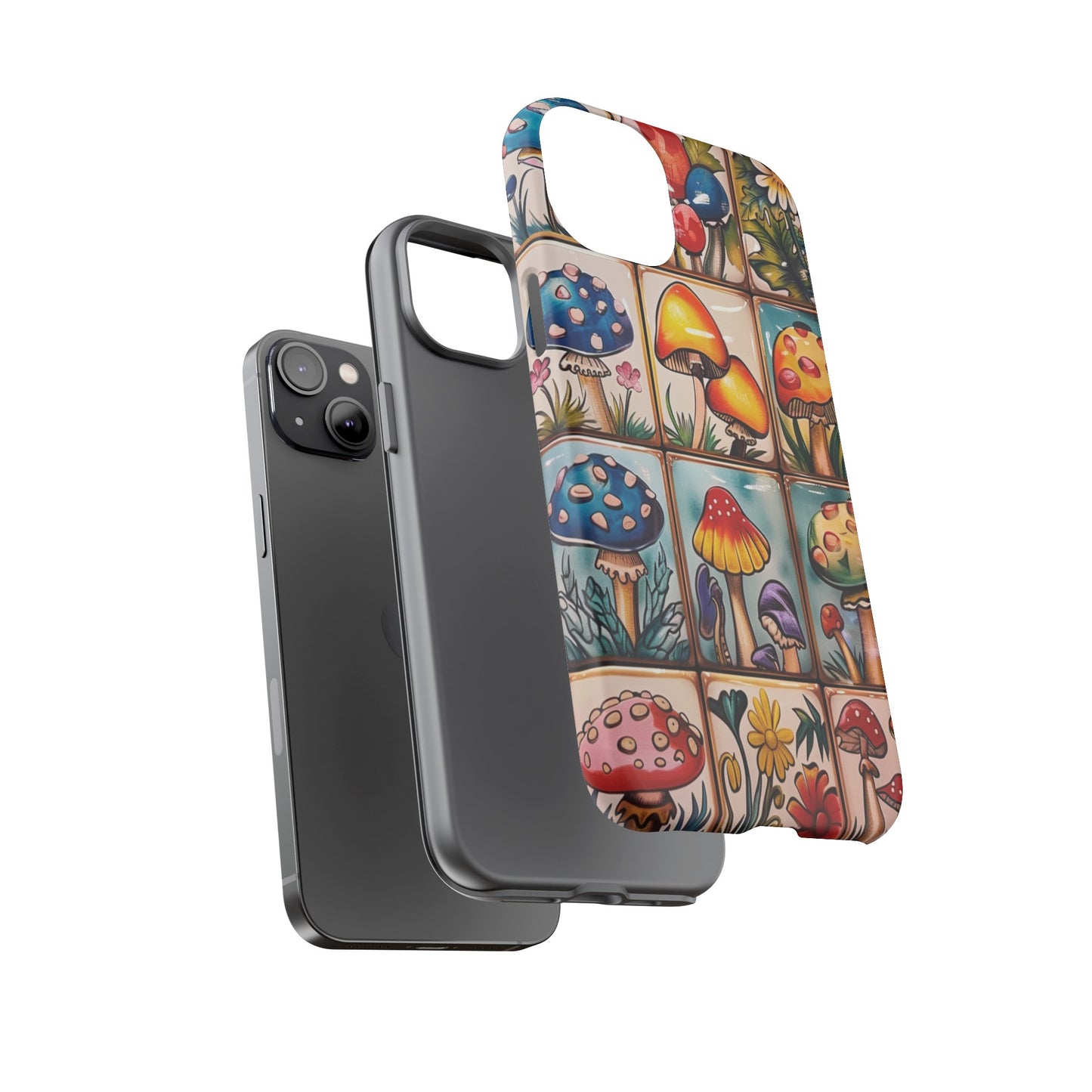 Trippy Magic Mushroom Tile  Abstract Art Phone Case