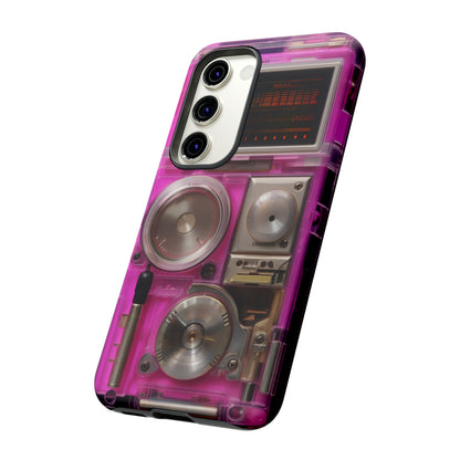 Cyberpunk Techno Gadget Walkman: Retro-Futuristic Premium Tough Phone Case | Iconic Style for iPhone, Samsung Galaxy, and Google Pixel