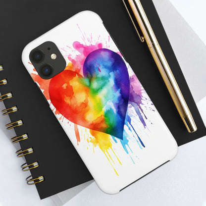 Gay Pride Rainbow Heart iPhone Case | Embrace Love, Equality, and LGBTQ+ Pride