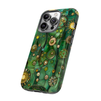 Green Celestial Stained Glass Mosaic Phone Case