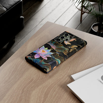 Zen Stained Glass Lotus Floral Design Phone Case