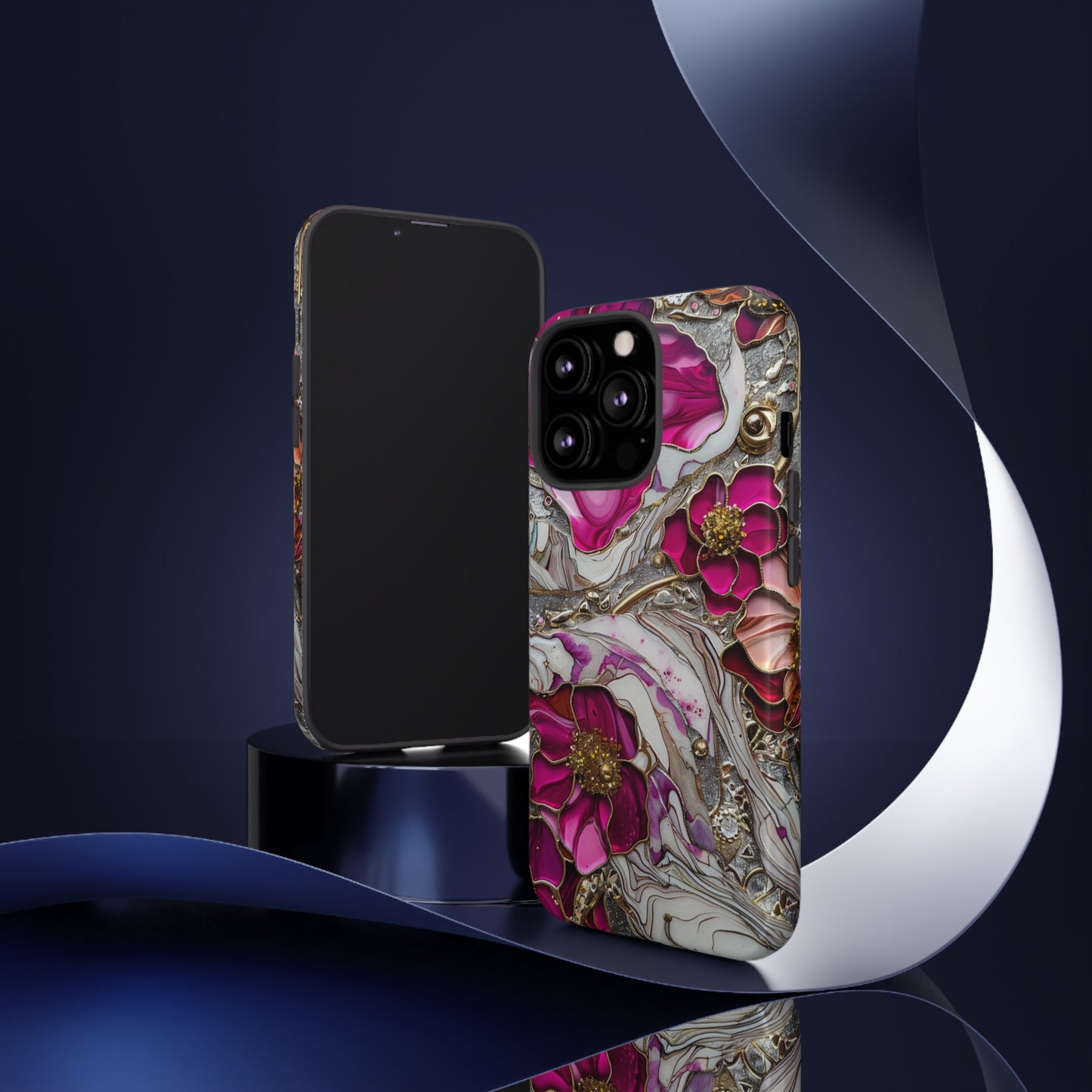 Stained Glass Magenta Floral Paisley Explosion Phone Case