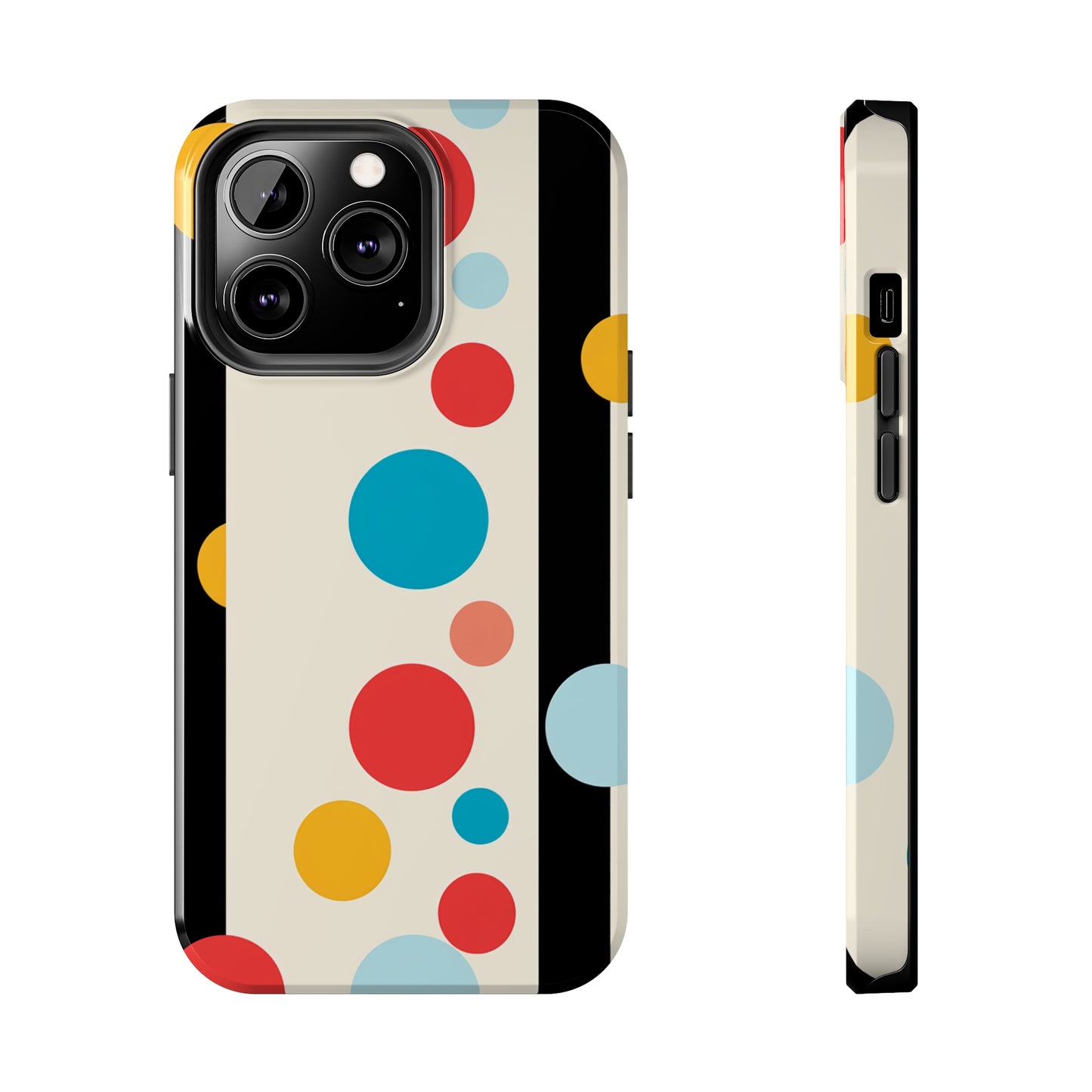 Classic Meets Creative: Abstract Polka Dots Tough Case for iPhone