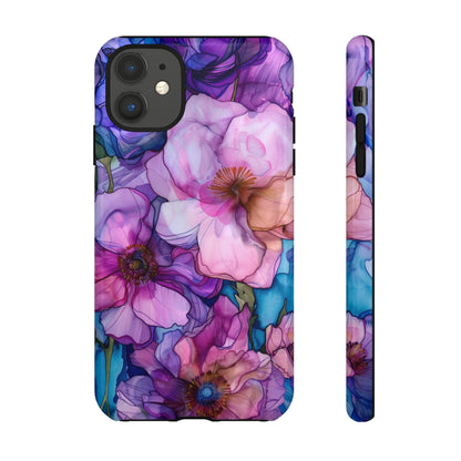 Purple Flower Stained Glass Phone Case