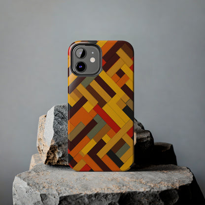 iPhone Tough Case: Intricate & Durable - The Weave Geometric Art Pattern