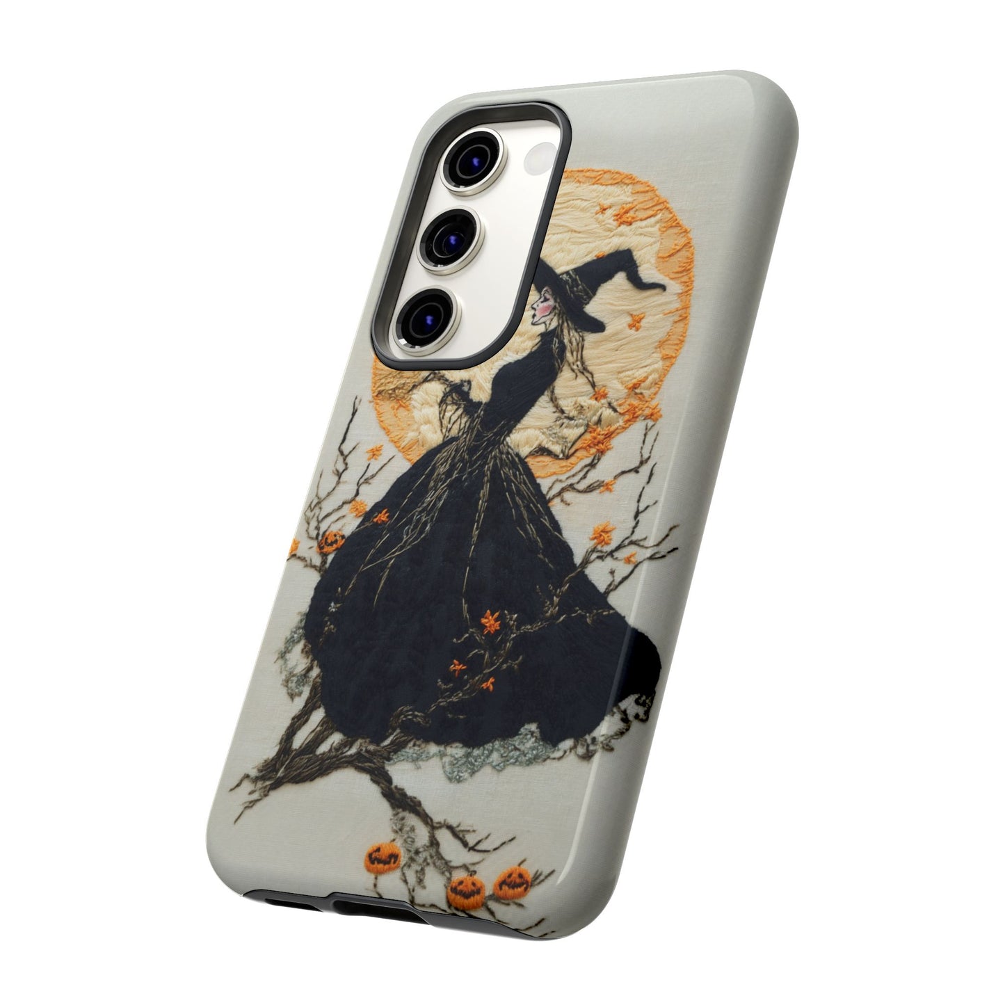 Halloween Witch Autumn iPhone Case, Embroidered Style