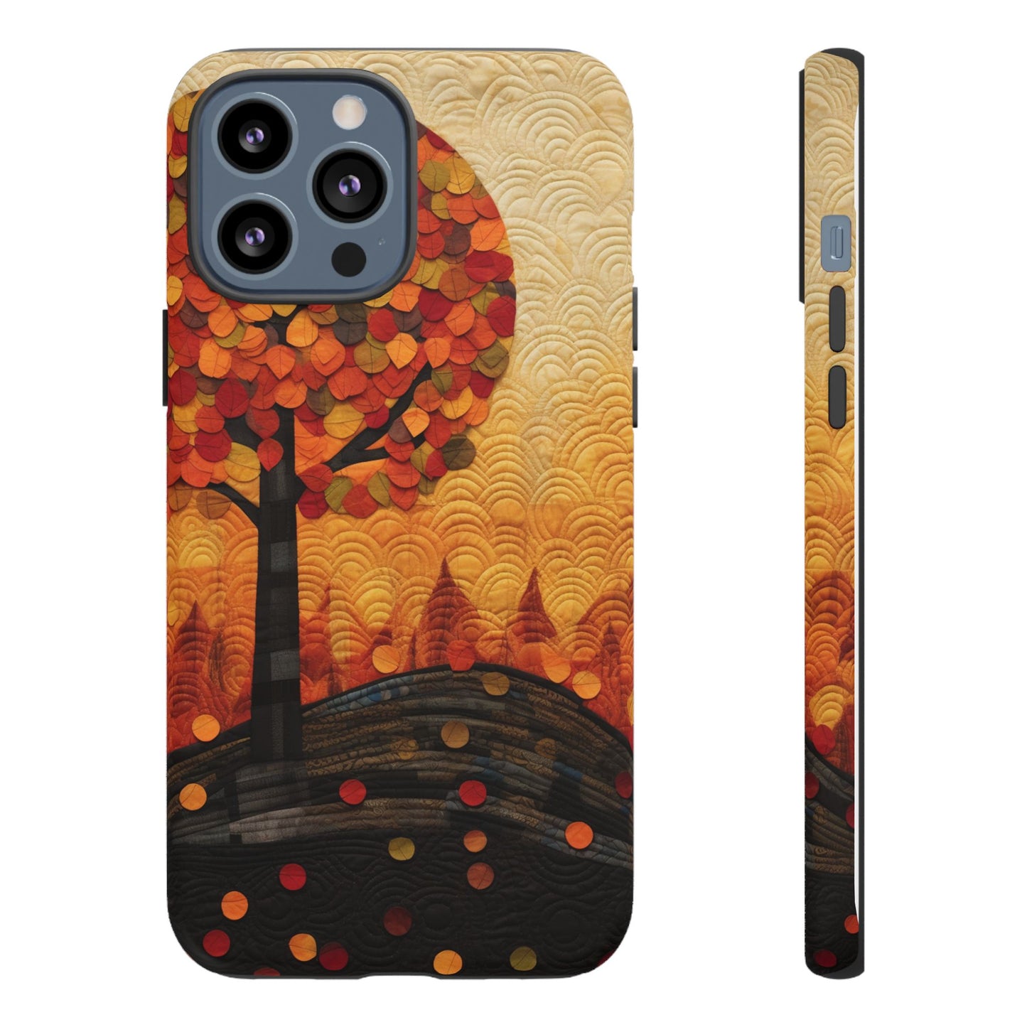 Autumn iPhone Case, Forest Embroidered Style Phone Case