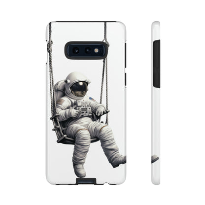 Astronaut on a Swing Phone Case