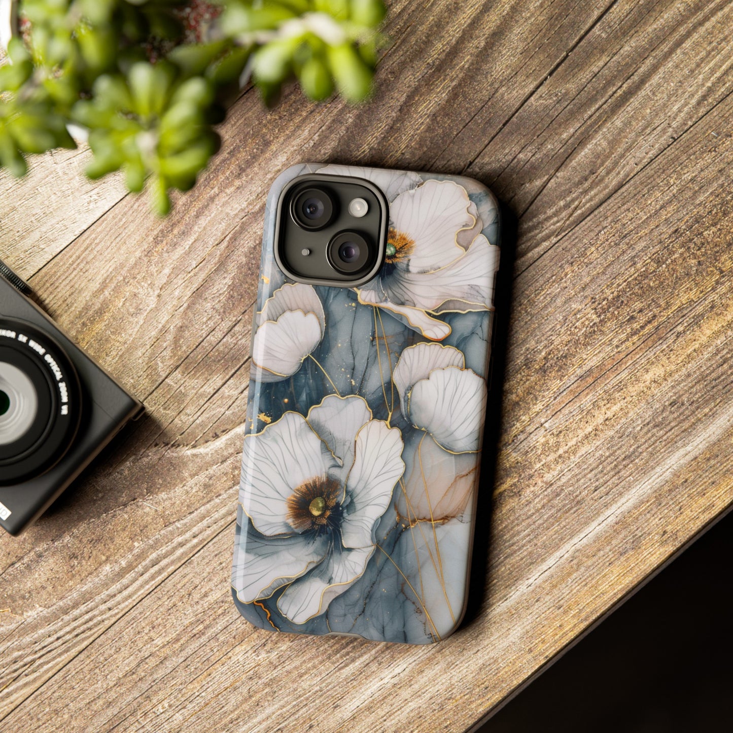 Flowers and Gold Phone Case