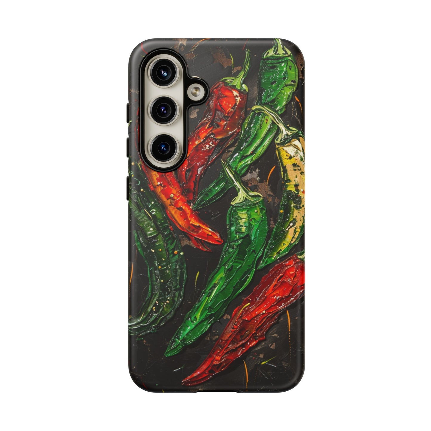 Green and Red Chili Peppers Phone Case