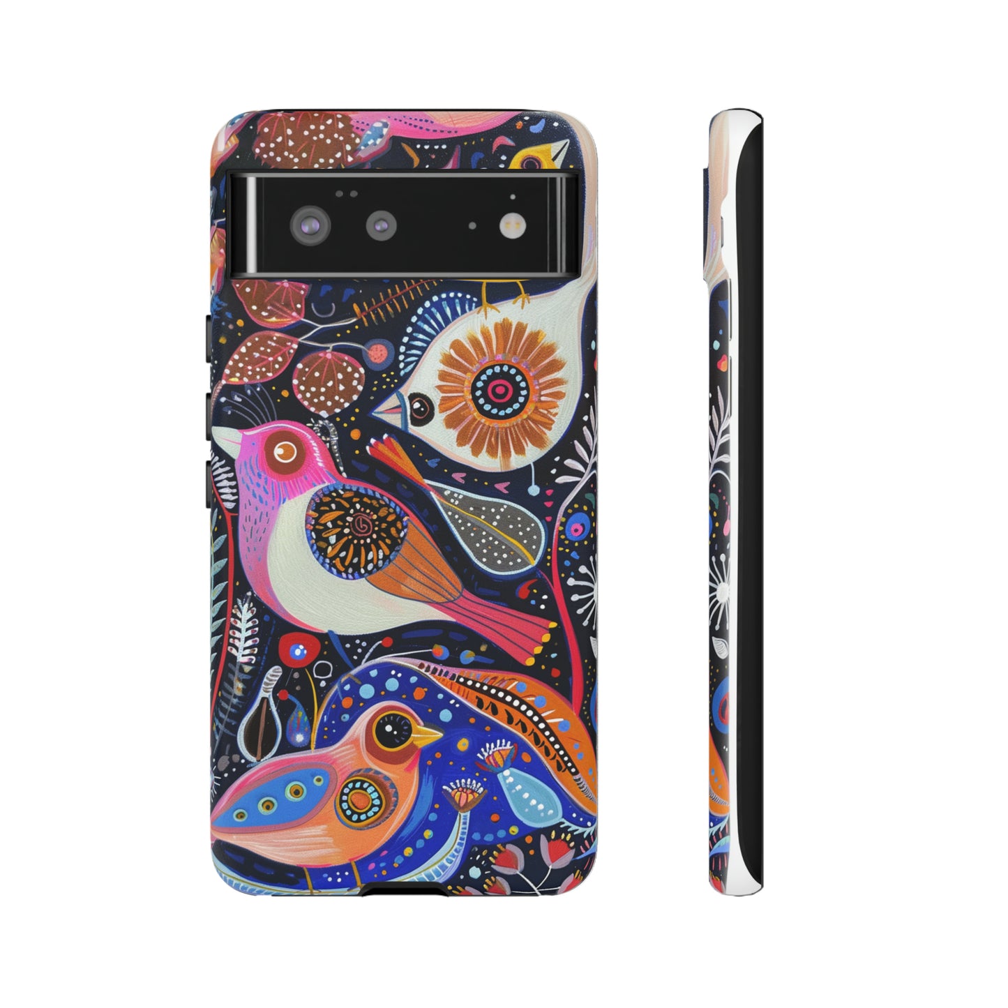 Mexican Style Bird Painting Phone Case