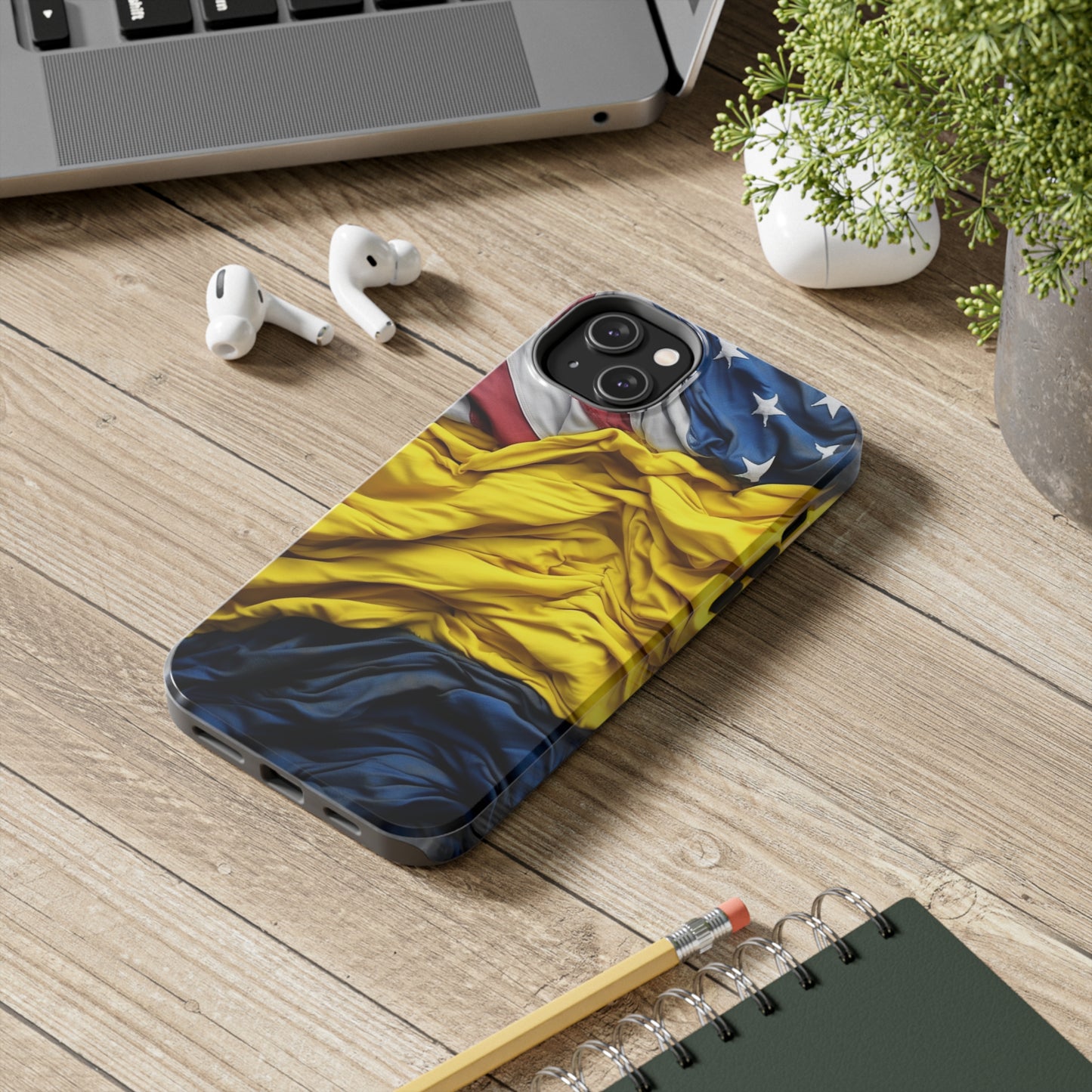 Support Ukraine Flag Phone Case | Show Your Ukrainian USA Patriotic Spirit with a Tough iPhone Case