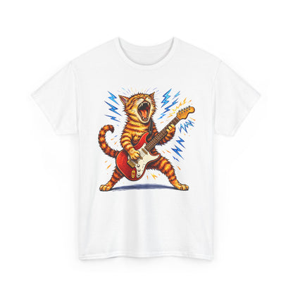 Rock and Roll Cat Electric Guitar Vintage T-Shirt