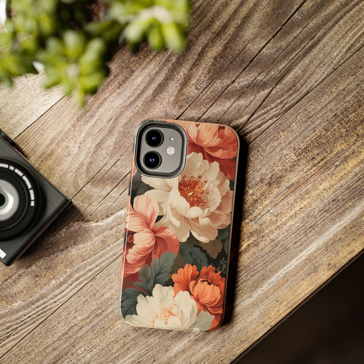 Vintage Floral Aesthetic Phone Tough Case Antique Print for iPhone 14 11 Pro 12 13 XR XS X 7+ 8 Boho Nature Flowers Cottage Core