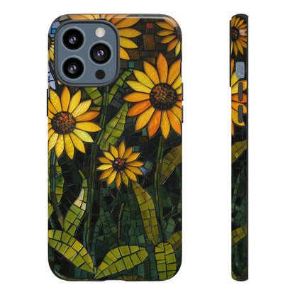 Yellow and Gold Daisy Mosaic Stained Glass Phone Case