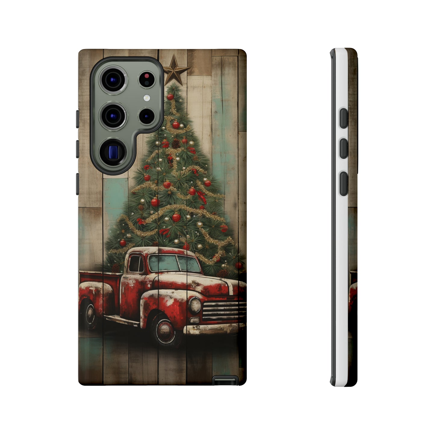 Classic Red Pickup Truck Christmas Phone Case