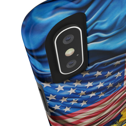 Support Ukraine Flag Phone Case | Show Your Ukrainian USA Patriotic Spirit with a Tough iPhone Case