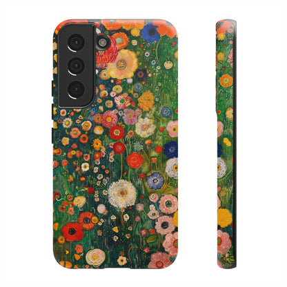 Gustav Klimt Style Flower Garden Painting Phone Case