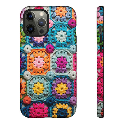 Vintage Crochet Blanket Look Phone Case