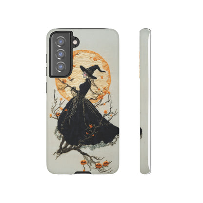 Halloween Witch Autumn iPhone Case, Embroidered Style