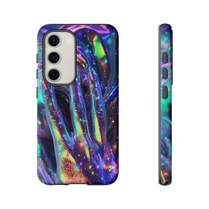 Marbled opalescent Holographic Print Phone Case