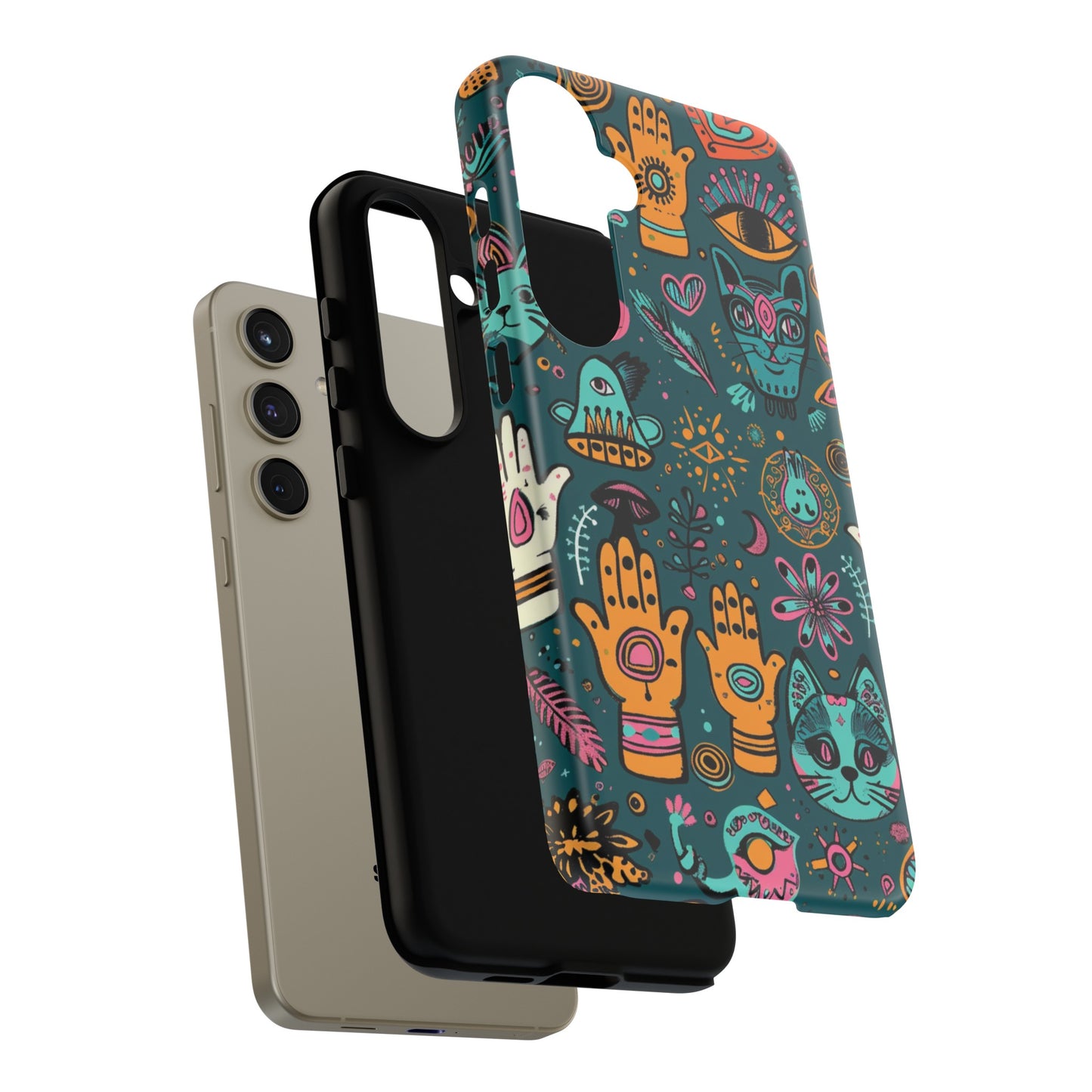 Kabbalistic Kitty Talisman Collage Phone Case