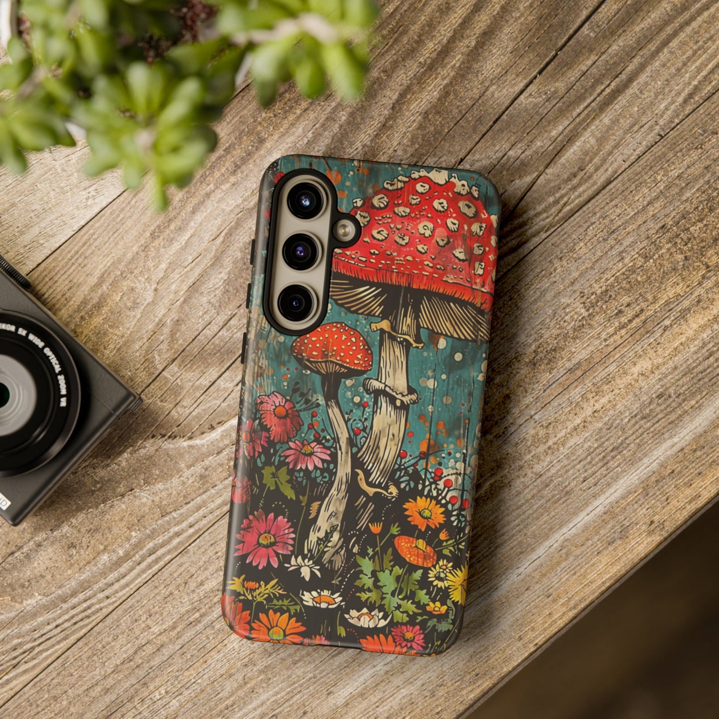 Trippy Magic Mushroom Retro Art Phone Case