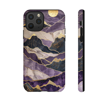 Abstract Purple Gold Mountain Phone Case