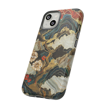 Chiyogami Stained Glass Floral Mountain Phone Case