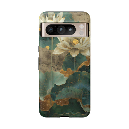 Zen Stained Glass Lotus Floral Design Phone Case