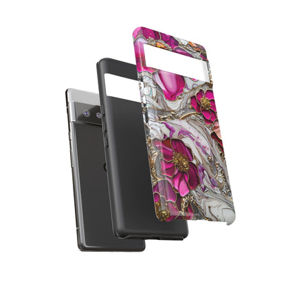 Stained Glass Magenta Floral Paisley Explosion Phone Case