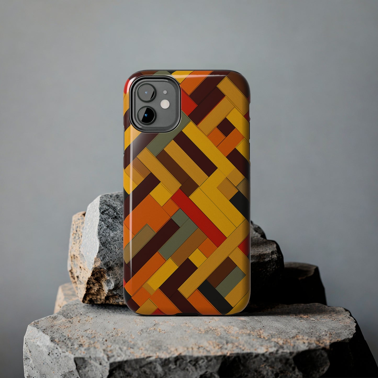 iPhone Tough Case: Intricate & Durable - The Weave Geometric Art Pattern