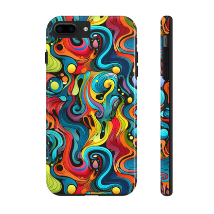Psychedelic Rainbow Tough iPhone Case | Embrace Vibrant Style and Reliable Protection