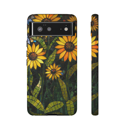 Yellow and Gold Daisy Mosaic Stained Glass Phone Case