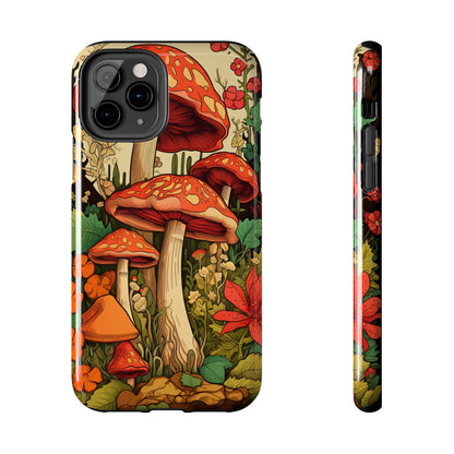 Psychedelic Retro Mushrooms: Dive Deep into Nostalgic Vibes | iPhone Case