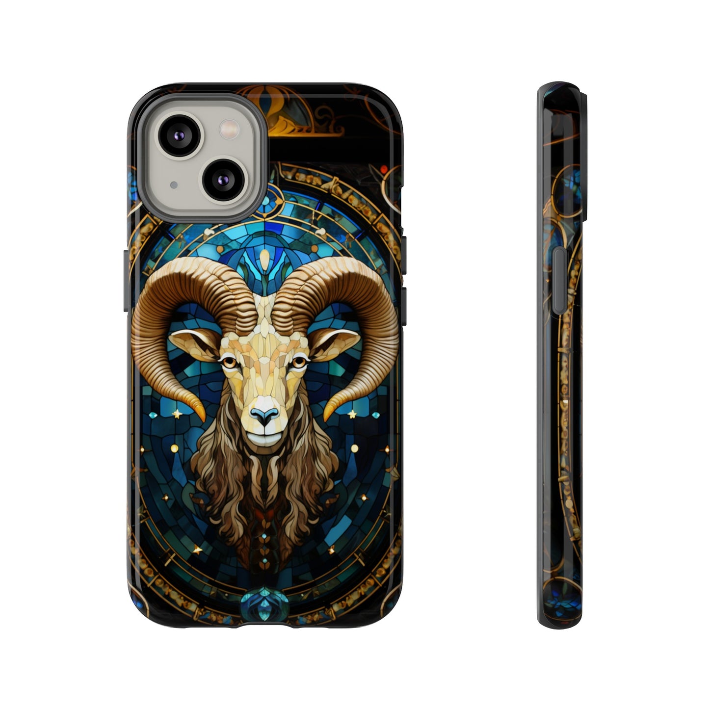 Aries Astrology Stained Glass Design Phone Case