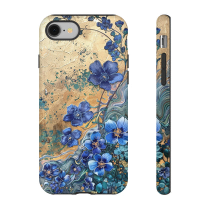 Forget Me Nots Vintage Color Splash Floral Design Phone Case