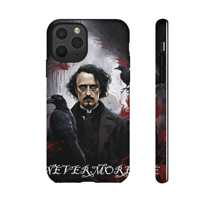 Nevermore Edgar Allen Poe, gothic Raven, Retro Samsung Galaxy Phone iPhone 15, 14 Plus 13 12 7 8 Se Horror Dark Academia Style goth Vibe