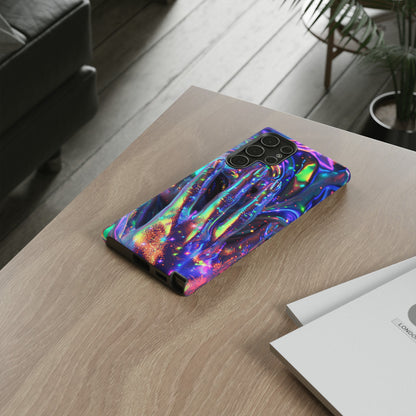 Marbled opalescent Holographic Print Phone Case