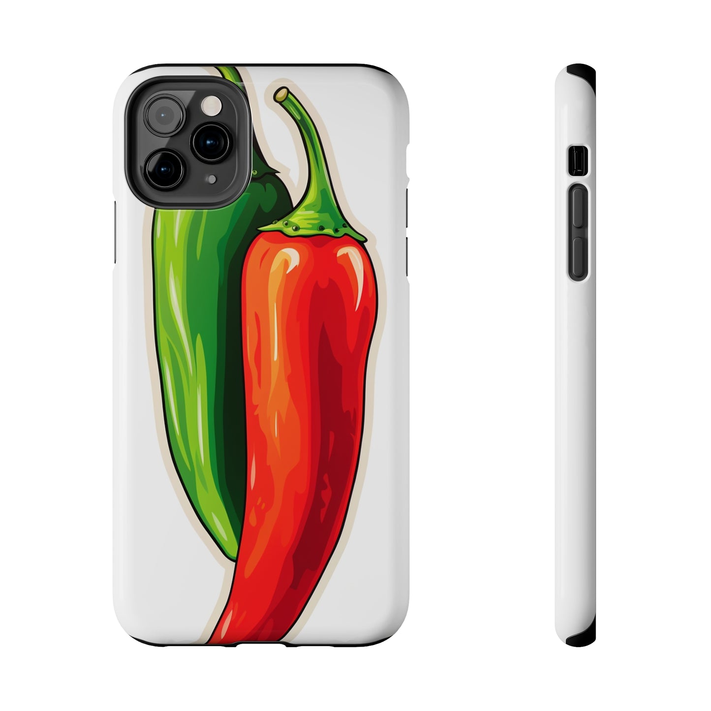 Green or Red Hot Chiles iPhone Case | New Mexico Fiery Flavors for Spice Lovers