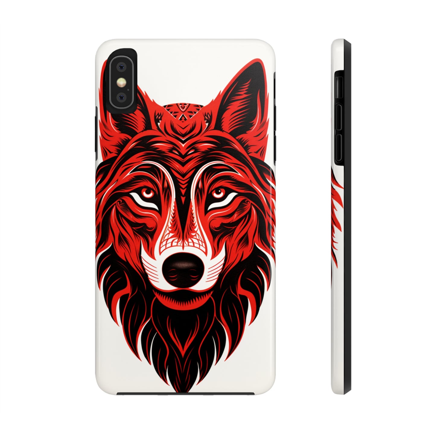 Mystic Echoes: Native American Tribal Wolf | Cultural Heritage iPhone Case