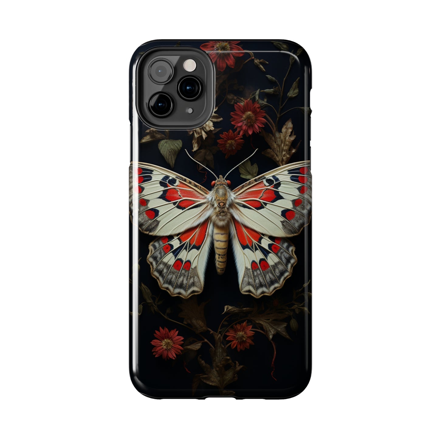 Deadhead Moth Gothic Floral Aesthetic Dark Academia iPhone Case | Embrace Mysterious Elegance