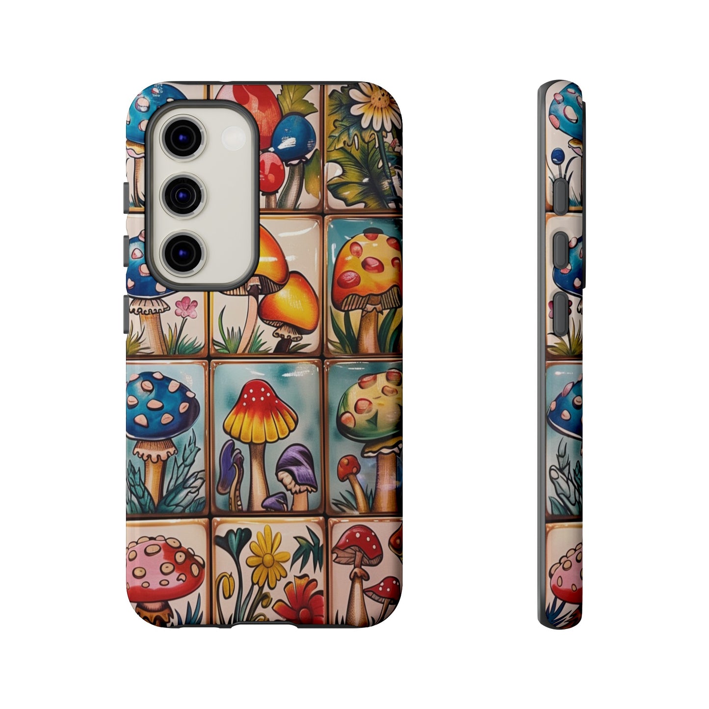 Trippy Magic Mushroom Tile  Abstract Art Phone Case