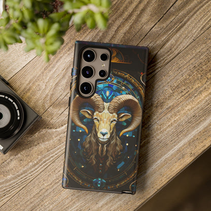 Aries Astrology Stained Glass Design Phone Case