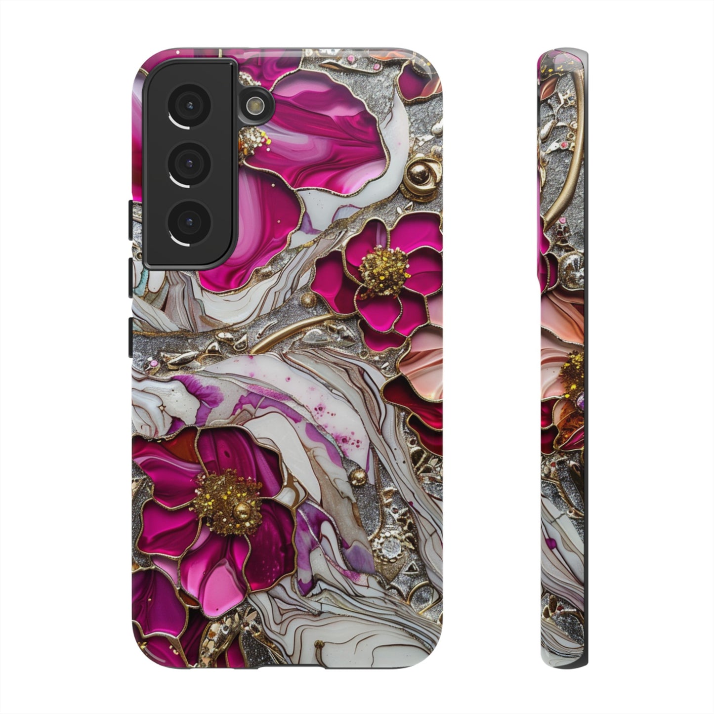 Stained Glass Magenta Floral Paisley Explosion Phone Case